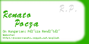 renato pocza business card